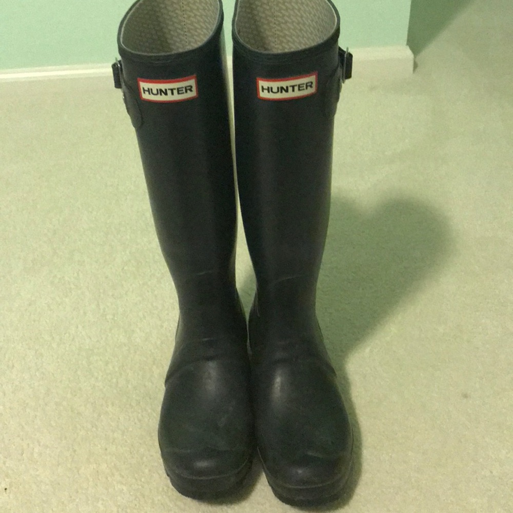 Hunter Navy Original Tall Rain Boots